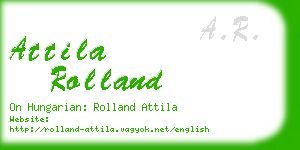 attila rolland business card